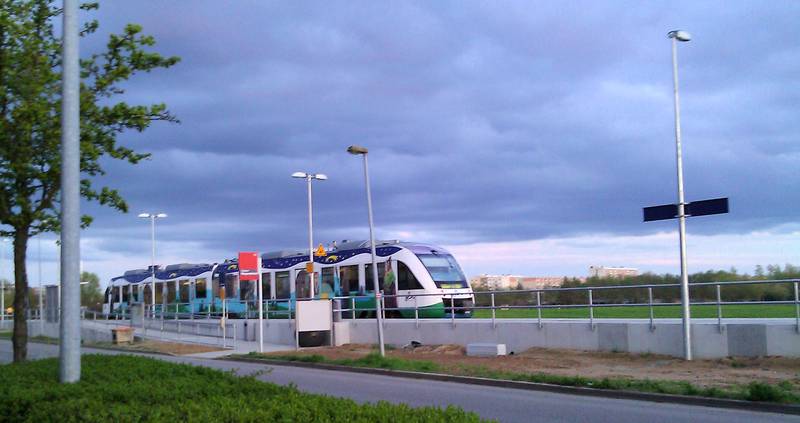 Train station Schwerin-Margaretenhof in Schwerin, Mecklenburg-Vorpommern, Germany