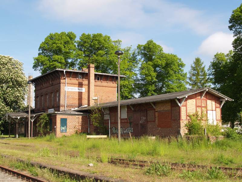 Bahnhof in Zarrentin am Schaalsee, Landkreis Ludwigslust-Parchim, Mecklenburg-Vorpommern