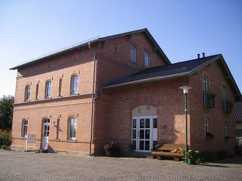 Ancient train station in Dobitschen near Altenburg/Thuringia
