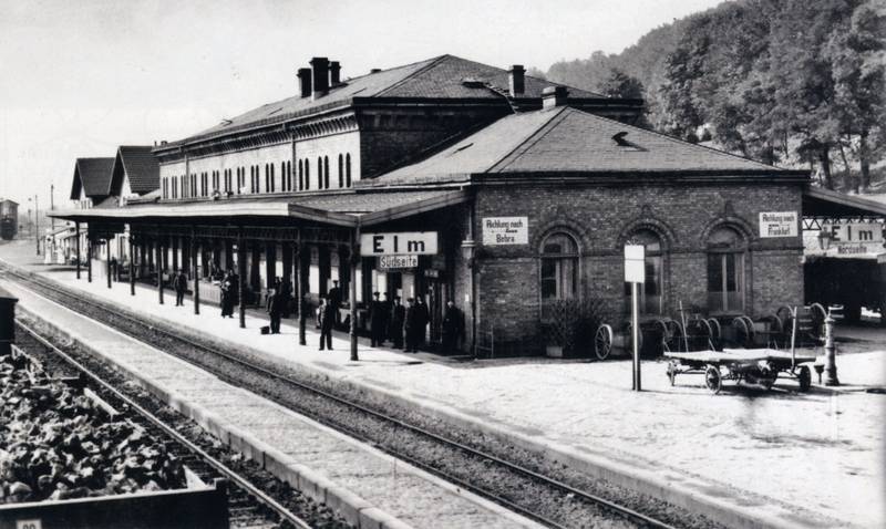 Empfangsgebäude des Bahnhofs Elm (heute: Schlüchtern-Elm)