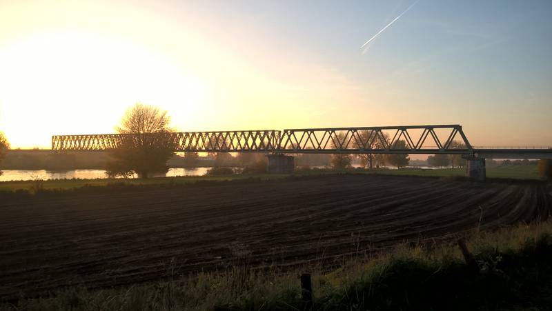 Railway Bridge over the river Meuse, near Mook