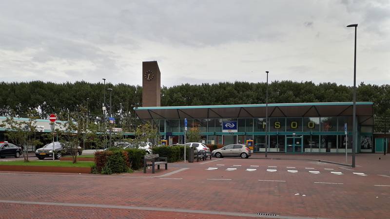 Beverwijk railway station (main building) in Beverwijk, Netherlands.