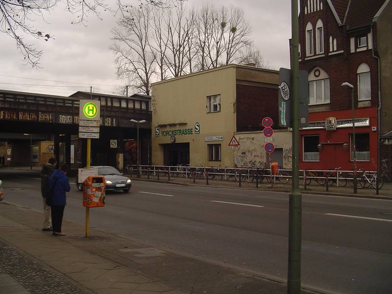 S-Bahn station Yorckstraße, entrance, view from North-west