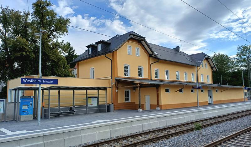 Bahnhof Westheim (Schwab), Gleisseite