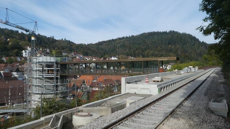 Bahnhof Calw HHB im Bau