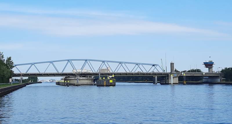 Sluiskilbrug over the Kanaal Gent-Terneuzen, looking north, Terneuzen, Netherlands.