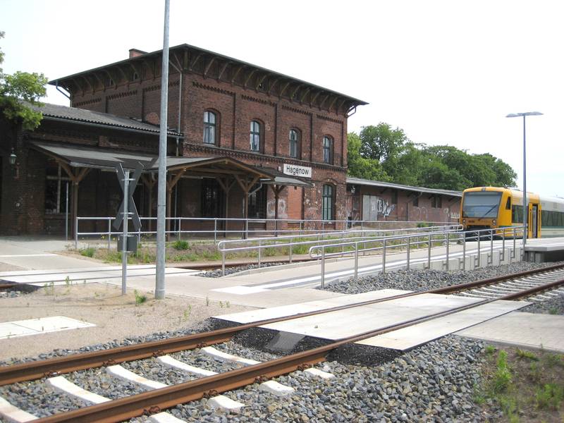Hagenow city train station, city front
