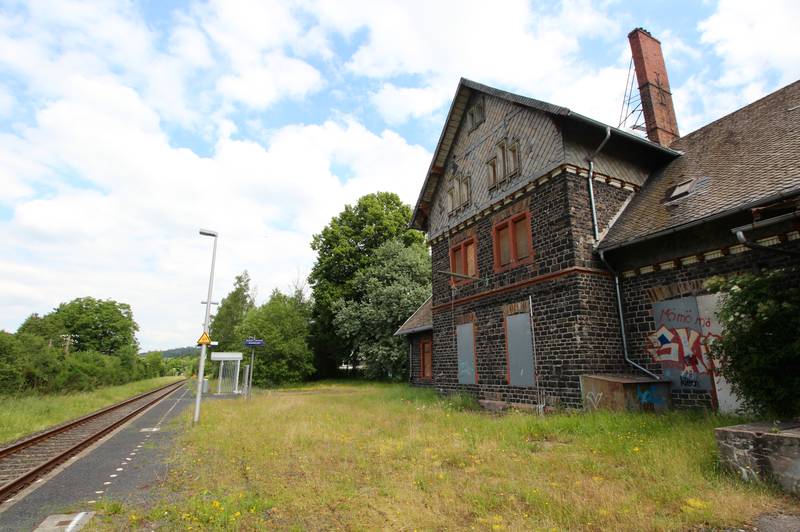 Bahnhof Unnau-Korb, Korb, Ortsteil von Unnau, Westerwald, Rheinland-Pfalz
