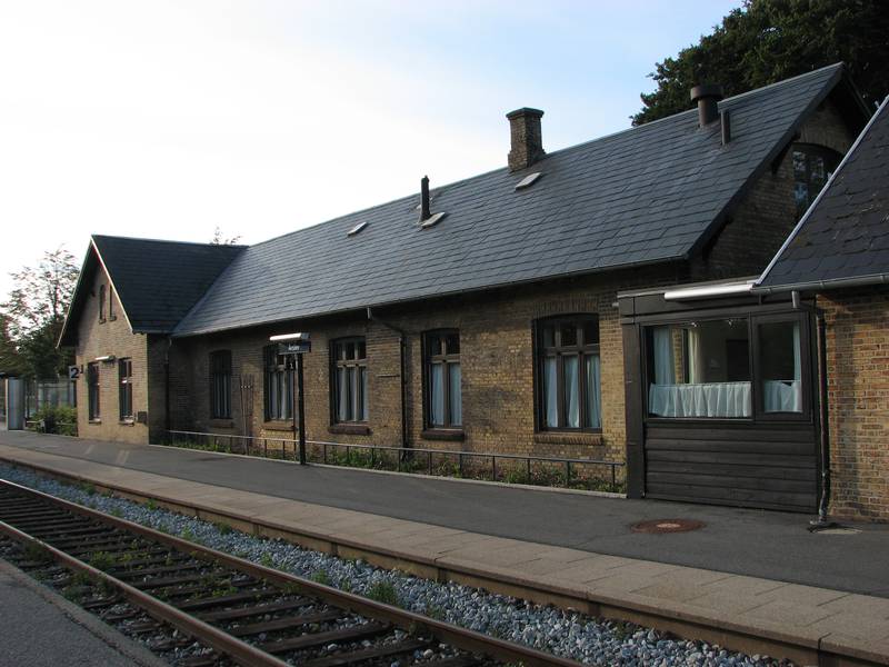 The railroad station in Aarslev, Funen, Denmark