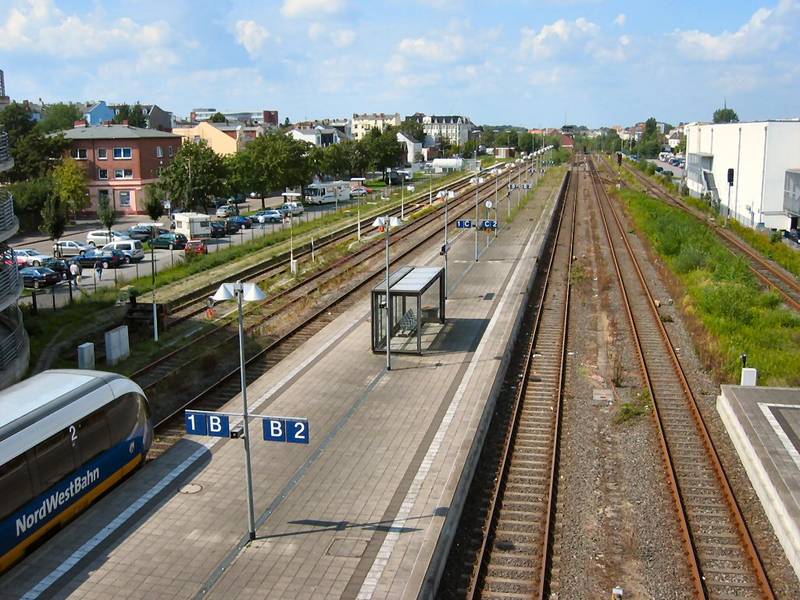 Wilhelmshaven, Blick aus dem Bahnhof