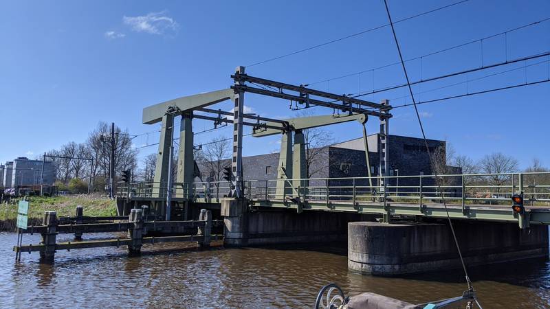 Wherebrug, a railway bridge in Purmerend, the Netherlands