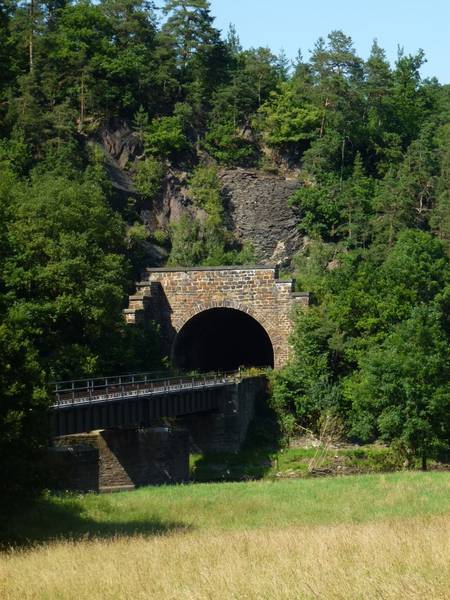 Lochgut-Tunnel und Elsterbrücke zwischen Wünschendorf und Berga