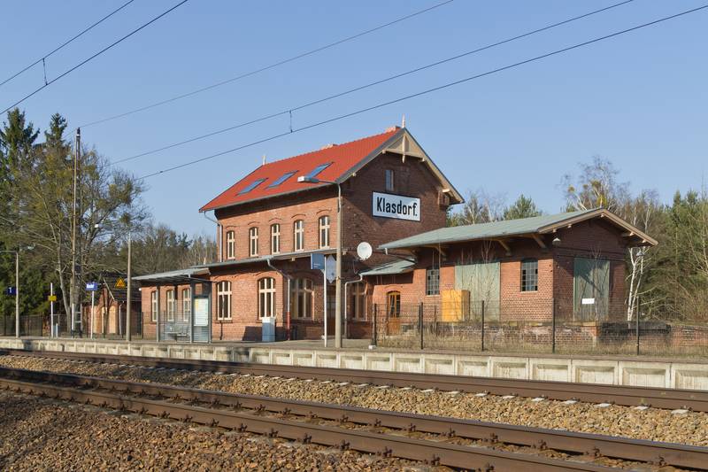 Train stop Klasdorf near Baruth/Mark, Brandenburg, Germany.