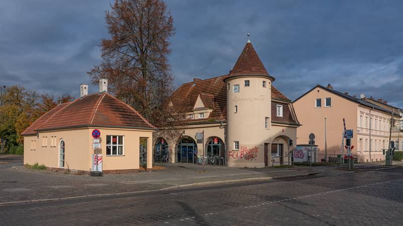Rheinsberger Tor station in Neuruppin, Brandenburg, Germany
