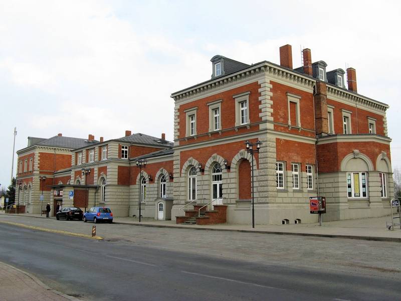 Train station in Bützow, district Güstrow, Mecklenburg-Vorpommern, Germany