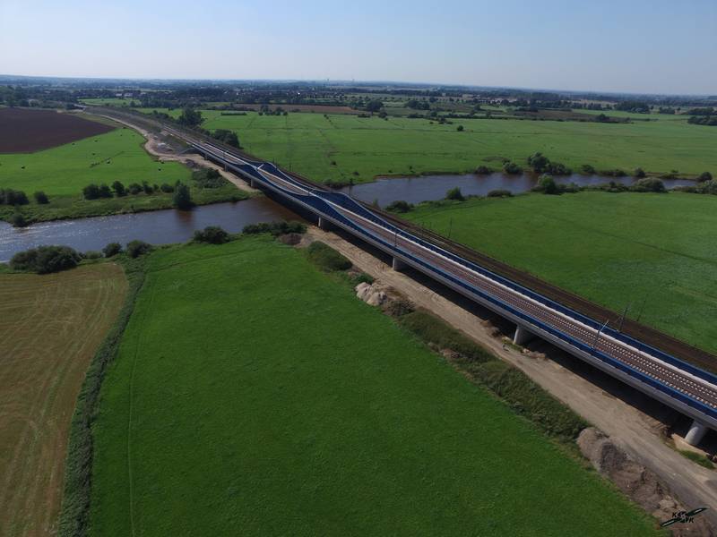 Luftaufnahme Verden Eisenbahnbrücke Neubau