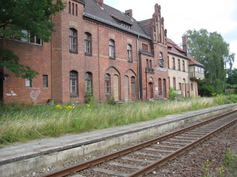 Ehemaliger Bahnhof in Rehagen (jetzt Draisinenstrecke)