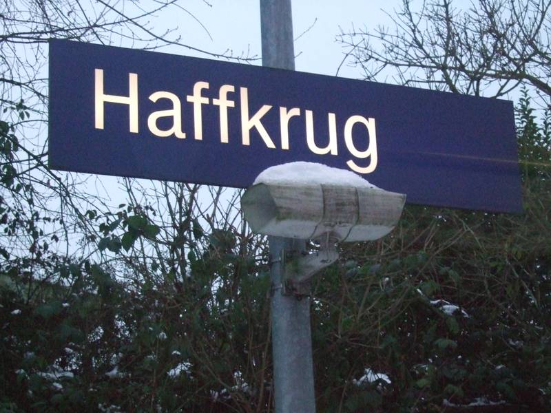 Bahnhof Haffkrug in Scharbeutz, Kreis Ostholstein, Deutschland