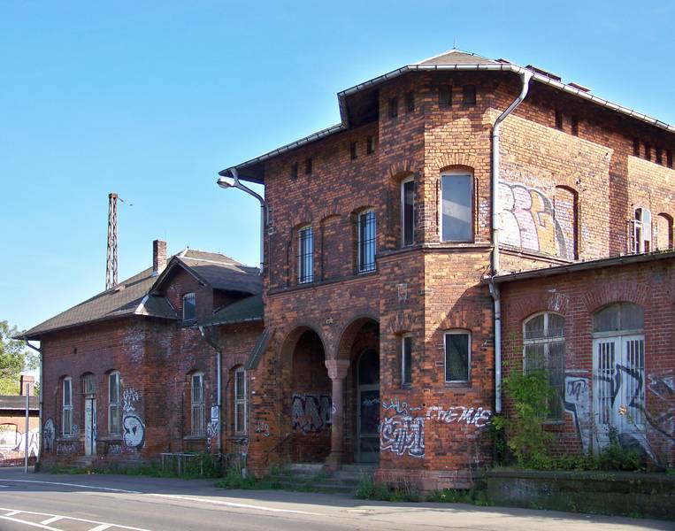 Empfangsgebäude des Bahnhofs Leipzig Leutzsch