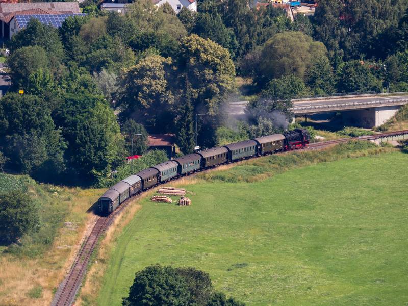 View from the Wallerwarte to the station Gasseldorf