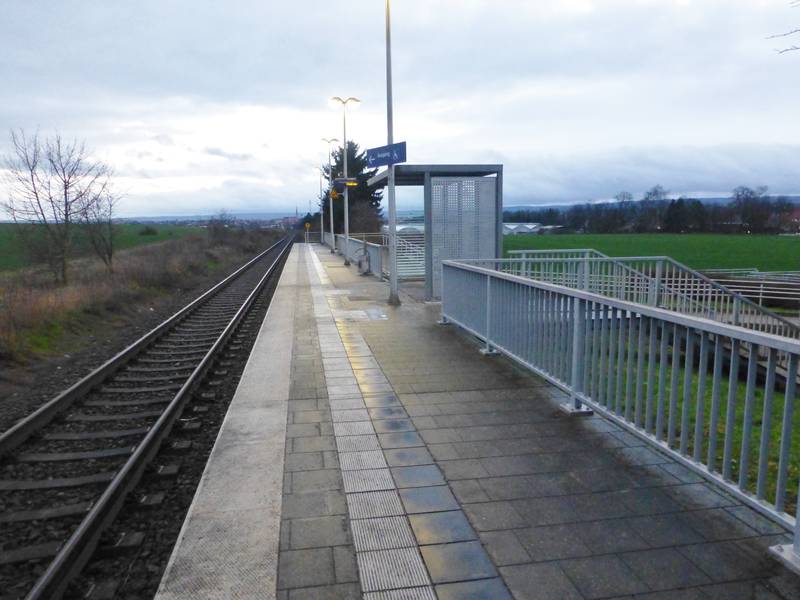 Haltepunkt Ammern, Blick Richtung Mühlhausen