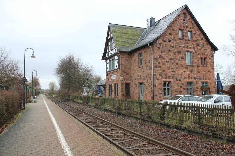 Train station Glauburg Glauberg, Hesse, Germany