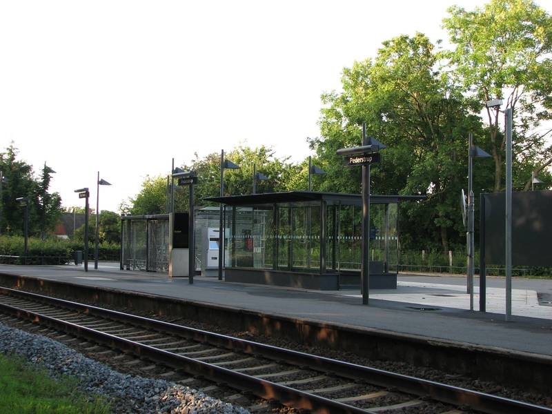 The railroad station in Pederstrup, Funen, Denmark