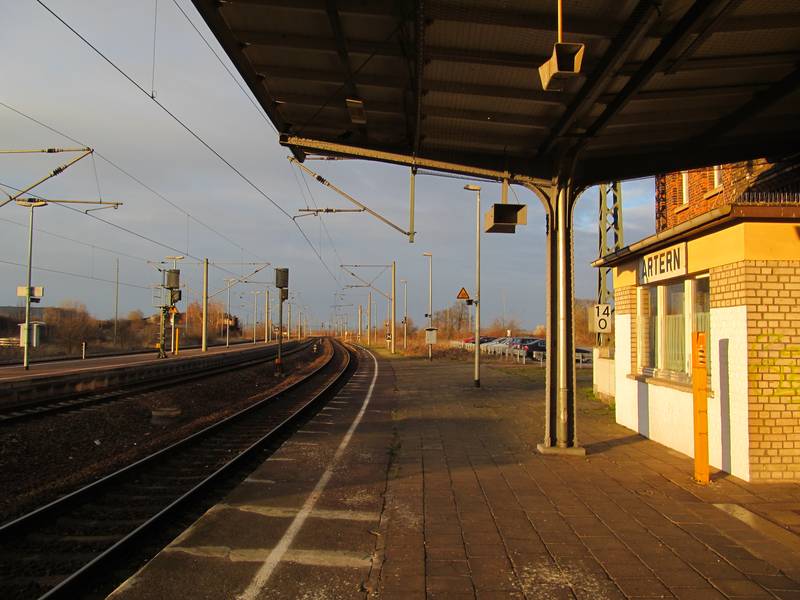 Bahnanlagen im Bahnhof Artern