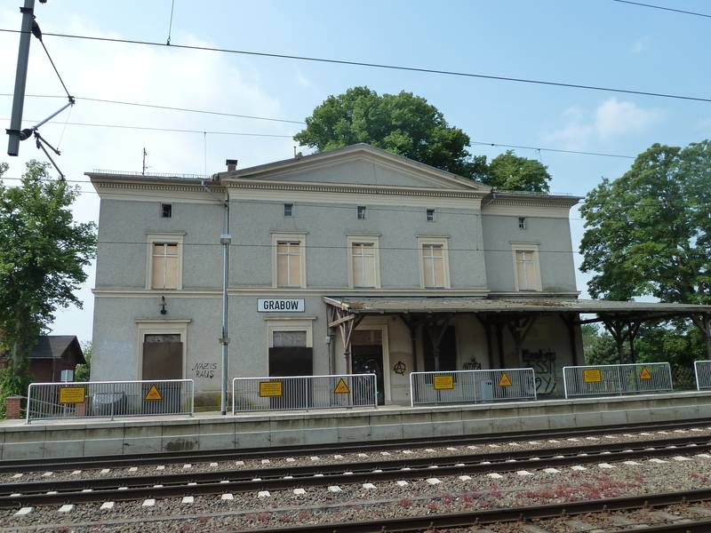 Grabow station building, close to Ludwigslust, line Berlin-Hamburg