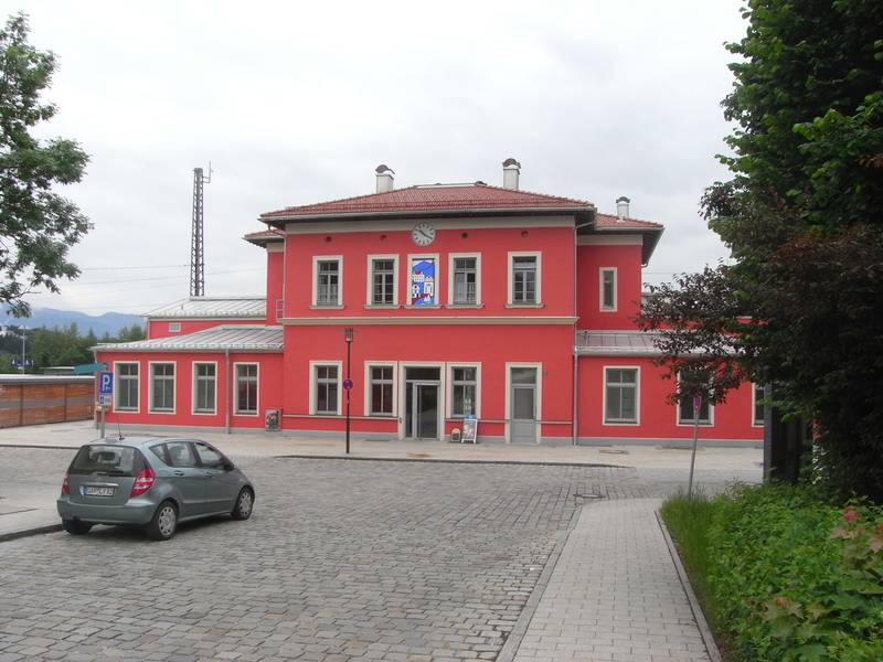 Train station of Murnau am Staffelsee, Bavaria, Germany