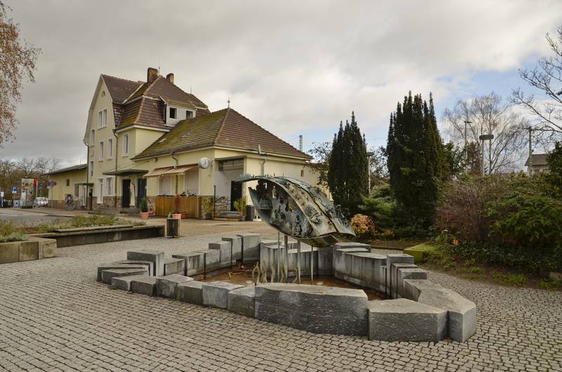Railway station Walldorf, Mörfelden-Walldorf, Hesse, Germany.