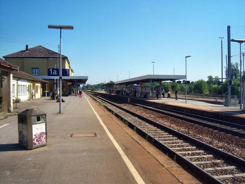Aulendorfer Bahnhof, Blick Richtung Bad Waldsee