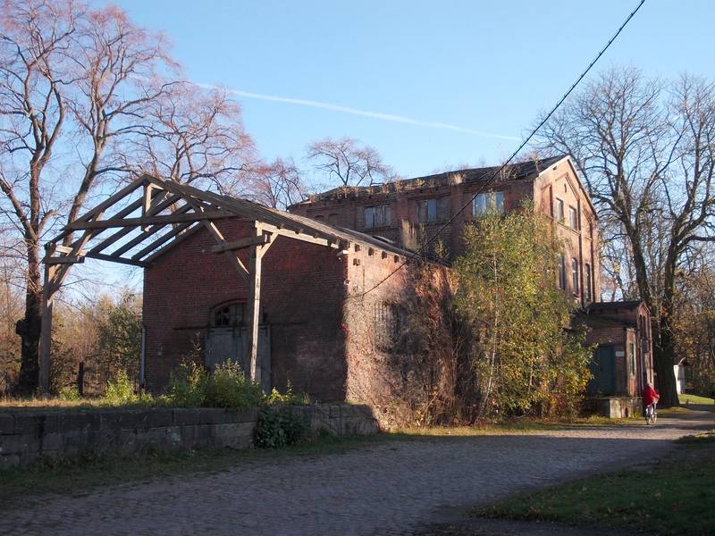 Train station in Luckenau (Zeitz, district: Burgenlandkreis, Saxony-Anhalt)
