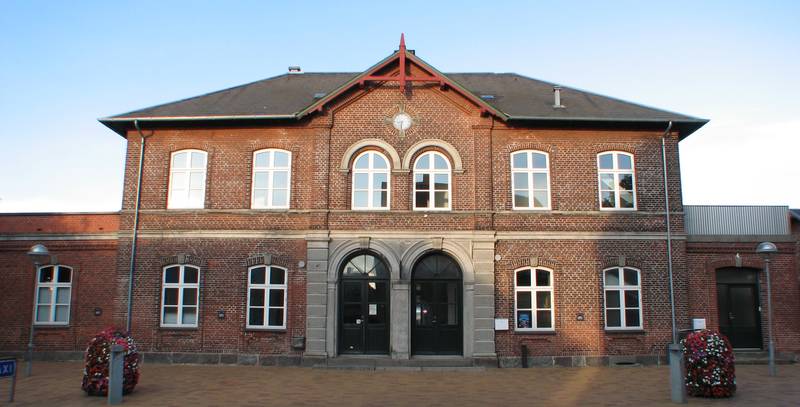 The railroad station in Ringe, Funen, Denmark