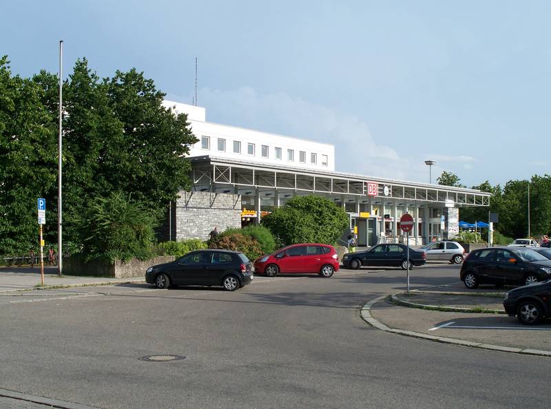 The train station of Kempten, Bavaria, Germany.