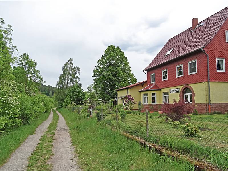 ehemaliger Bahnhof Dieterode der Bahnstrecke Heiligenstadt–Schwebda