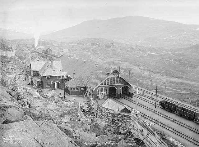 Riksgränsen Station on the Norway/Sweden border, on the railways Ofotnen Line / Iron Ore Line