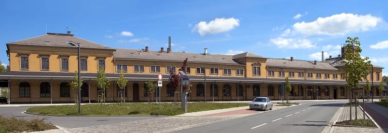 This image shows the railway station in Reichenbach (Saxony, Germany).