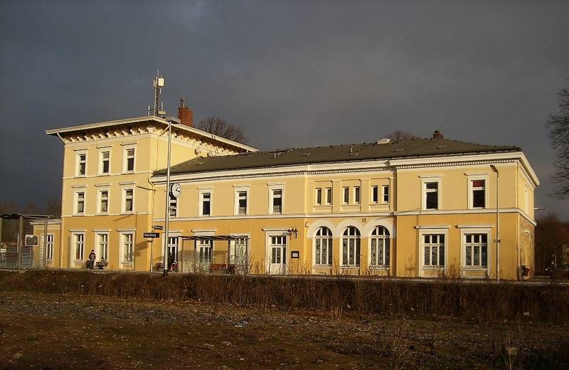 Train station in Ratzeburg, district Herzogtum Lauenburg.