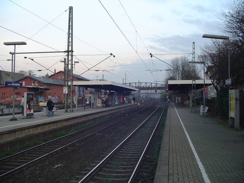 Train station in Düsseldorf-Gerresheim, Germany