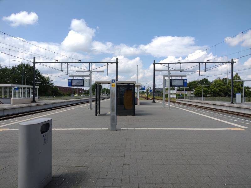 Platforms of Blerick train stations.