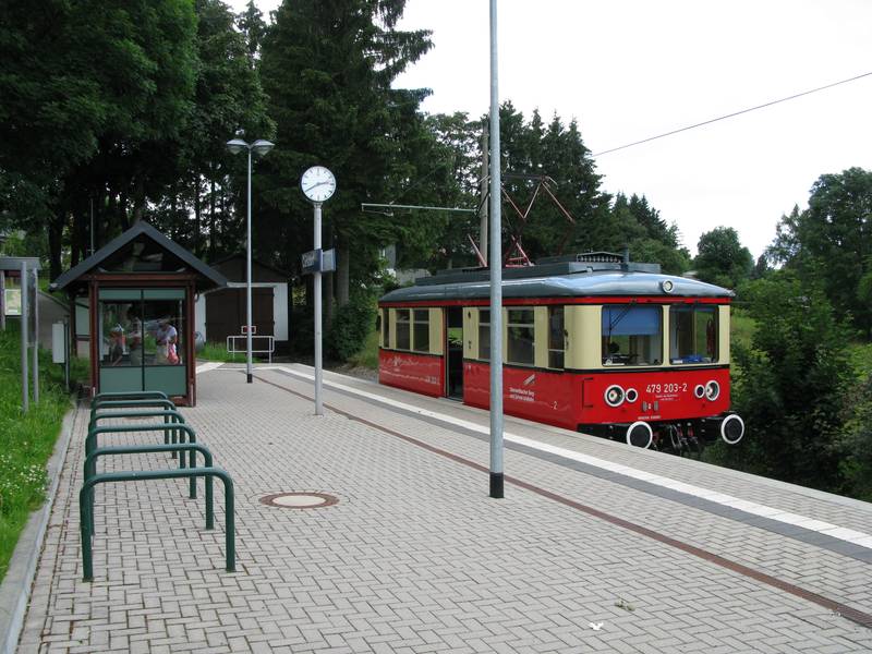 Endstation der Oberweißbacher Bergbahn in Cursdorf