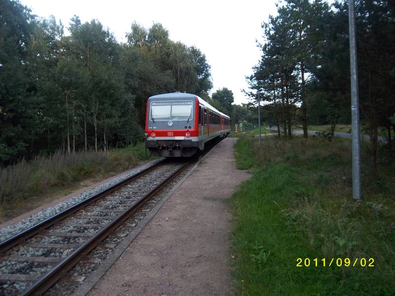 Die Haltestelle Suerhop wurde noch im Jahr 2002 von der Baureihe 628 angefahren.
