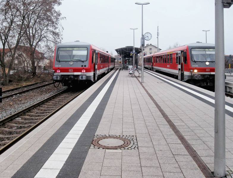 Train station at Freinsheim in the Palatinate