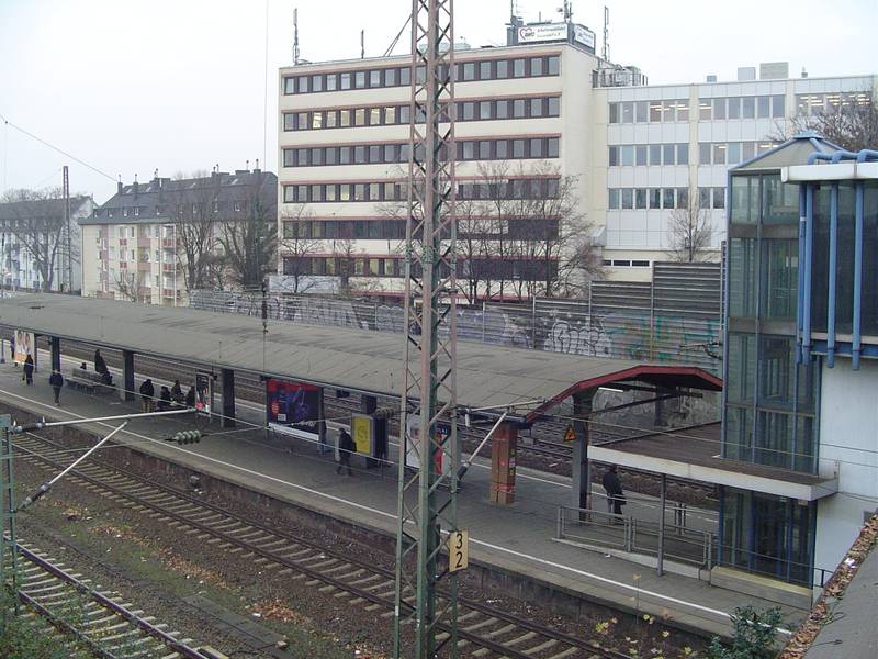 S-Bahn station in Düsseldorf-Derendorf, Germany