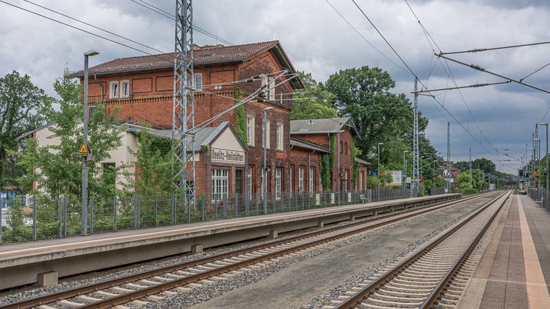 Train halt Beelitz-Heilstätten in Beelitz, Brandenburg, Germany