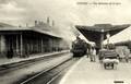 COGNAC (Charente) - la Gare, vue intérieure et le Train.