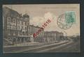 Gruss aus Herbesthal - Postamt und Station. Train, chemin de fer.