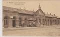 cpa 1935 Hasselt . La gare (extérieur) vue animée . Buitenzicht statie. N°31