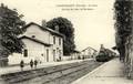 GAURIAGUET (Gironde) - La Gare - Arrivée du train de Bordeaux.